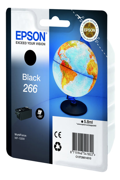 Epson C13T26614010/266 Black Ink Cartridge (260 pages, Epson WF-100 W)