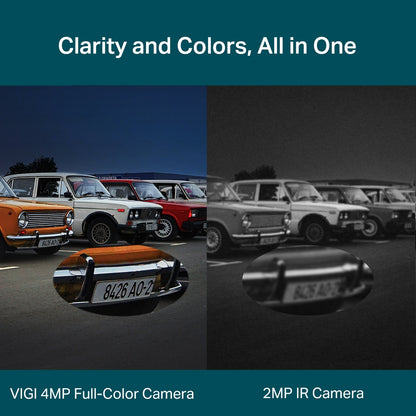 TP-LINK VIGI 4MP Outdoor Full-Color Dual-Lens Varifocal Pan Tilt Network Camera