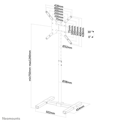 Neomounts NS-FS100BLACK Floor stand 10-55"