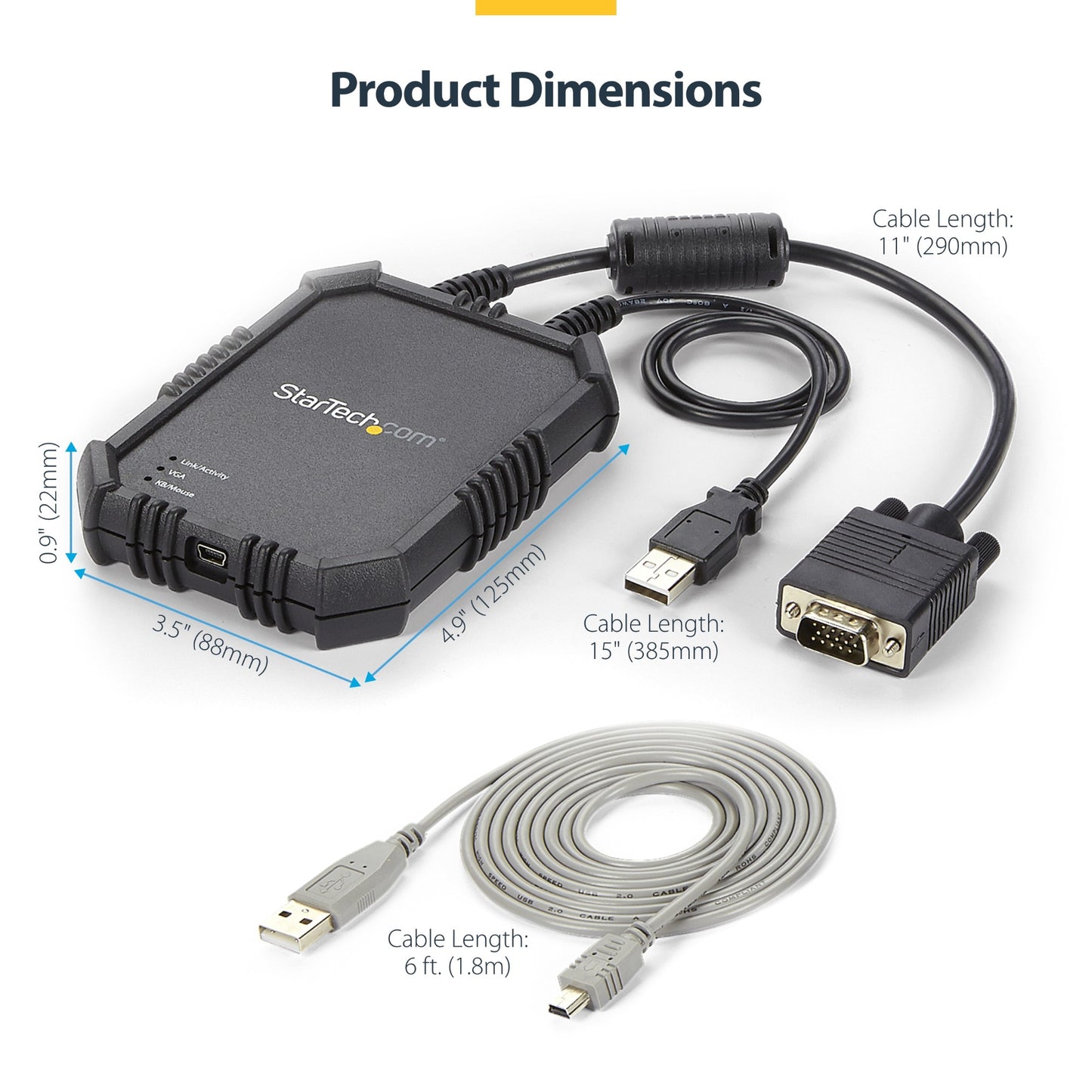 StarTech.com Laptop-to-Server KVM Console with Rugged Housing - TAA KVM Switch