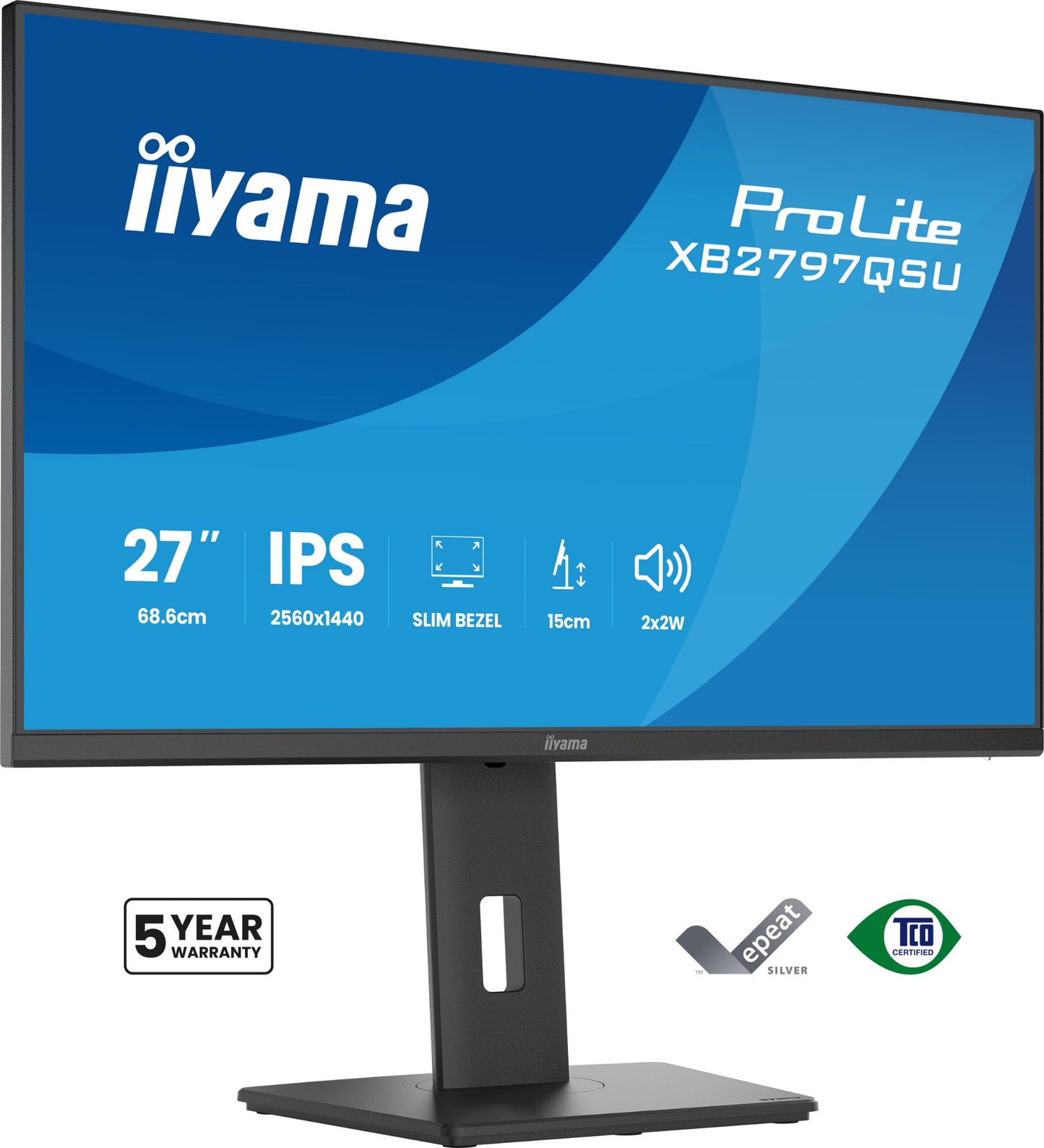 iiyama ProLite XB2797QSU-B1 27" QHD IPS Monitor