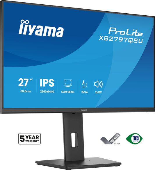 iiyama ProLite XB2797QSU-B1 27" QHD IPS Monitor