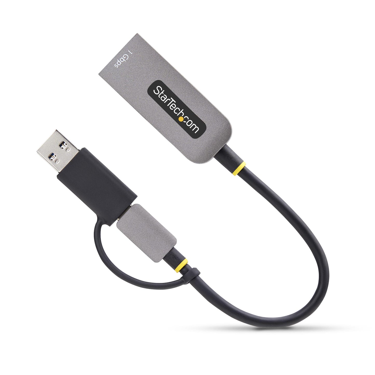 StarTech.com USB-C to Ethernet Adapter with USB-A Dongle, 10/100/1000Mbps, USB 3.0