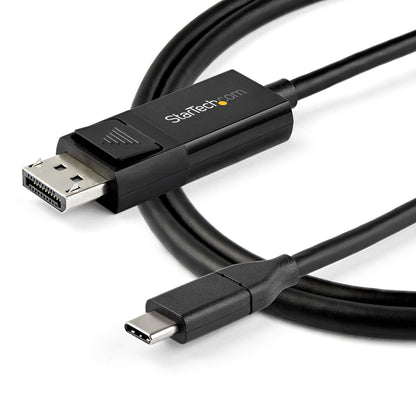 StarTech.com 6.6ft (2m) USB C to DisplayPort 1.4 Cable 8K 60Hz/4K - Bidirectional DP