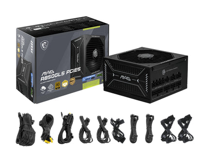 MSI MAG A850GLS PCIE5 power supply unit 850 W 24-pin ATX ATX Black