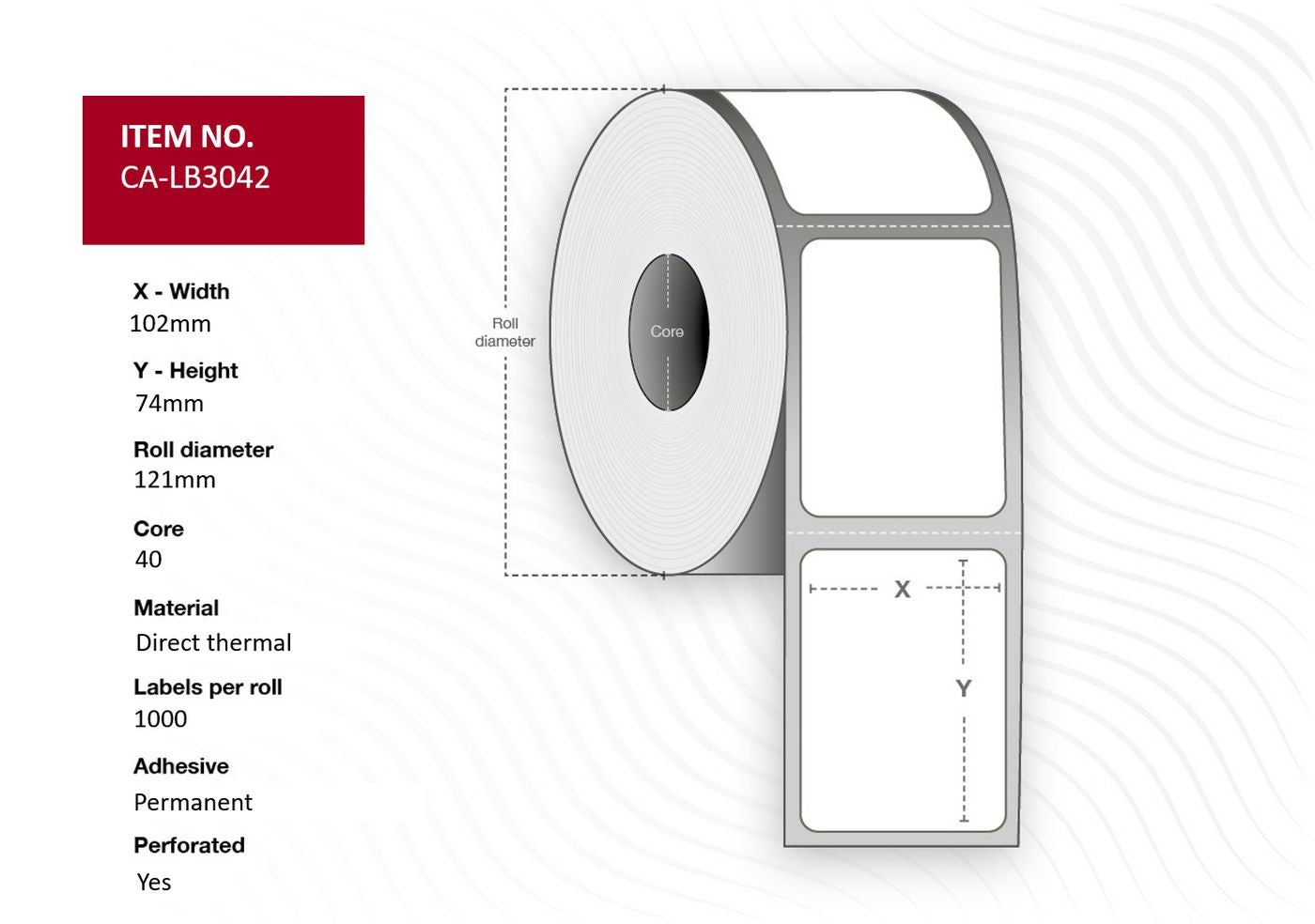 CAPTURE CA-LB3042 printer label White Labels