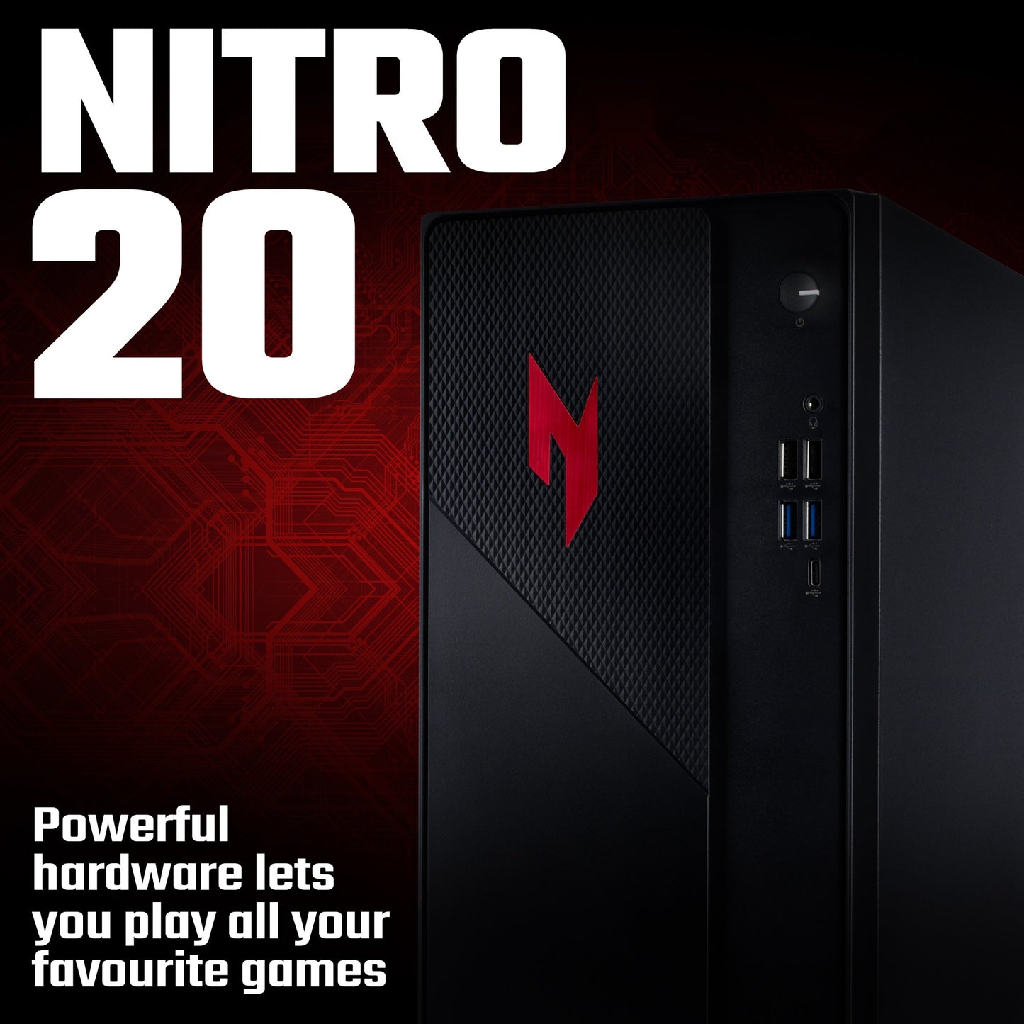 Acer NITRO 20 N20-101 Gaming Core 5 210H 16GB 512GB SSD NVIDIA GeForce RTX 5060 Desktop PC