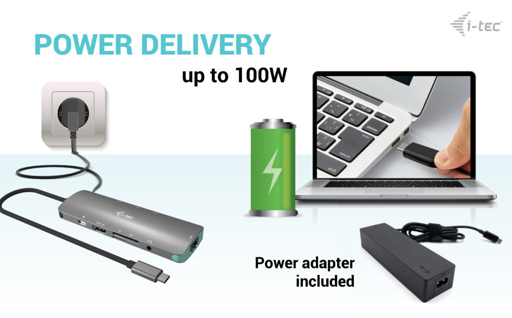 i-tec Metal Nano LAN USB-C Docking Station 100W