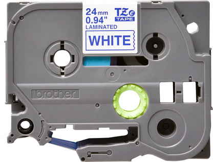 Brother TZE-253 DirectLabel blue on white Laminat 24mm x 8m for Brother P-Touch TZ Labels