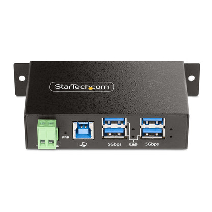 StarTech.com 4-Port Managed USB Hub with 4x USB-A, Heavy Duty with Metal Industrial
