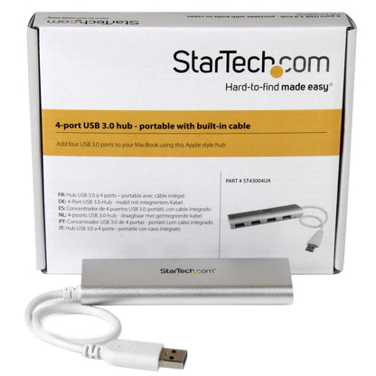 StarTech.com 4-Port USB Hub, USB A to 4x USB-A Ports, USB 5Gbps, Rugged Design