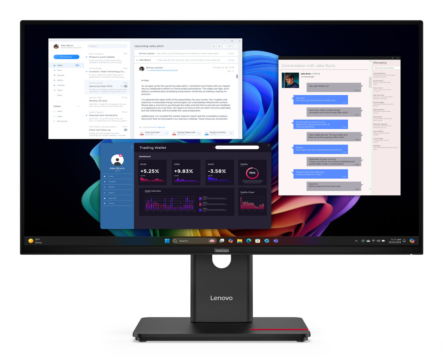 Lenovo ThinkVision T27UD-40 27" 4K UHD IPS Monitor