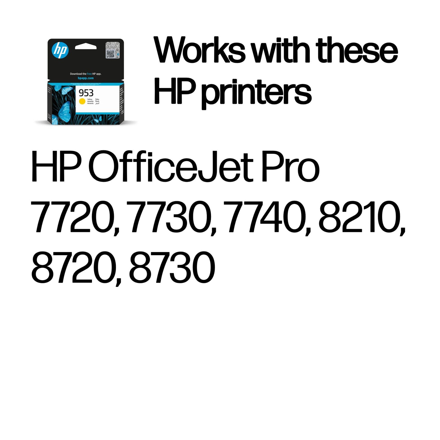 HP F6U14AE/953 Yellow Ink Cartridge (630 pages)