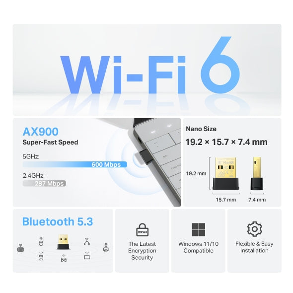 TP-LINK Archer TX10UB Nano Bluetooth 600 Mbit/s Network Adapter